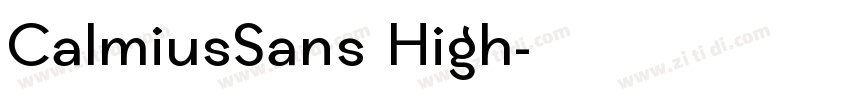 CalmiusSans High字体转换